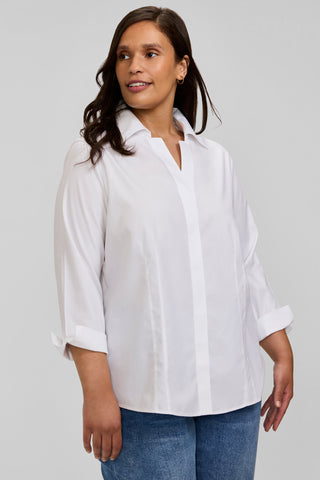 Taylor Plus No Iron Pinpoint 3/4 Sleeve Shirt