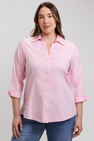 Taylor Plus No Iron Pinpoint 3/4 Sleeve Shirt
