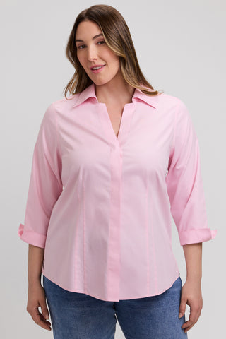 Taylor Plus No Iron Pinpoint 3/4 Sleeve Shirt