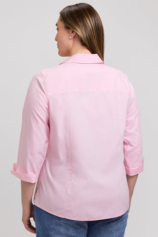 Taylor Plus No Iron Pinpoint 3/4 Sleeve Shirt