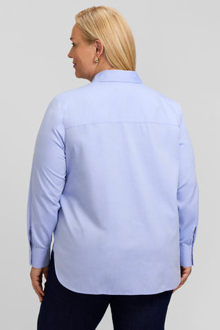 Meghan Plus No Iron Pinpoint Long Sleeve Shirt