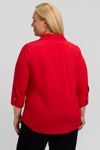 Mary Plus No Iron Stretch 3/4 Sleeve Shirt