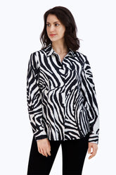 Dianna Zebra Jersey Shirt