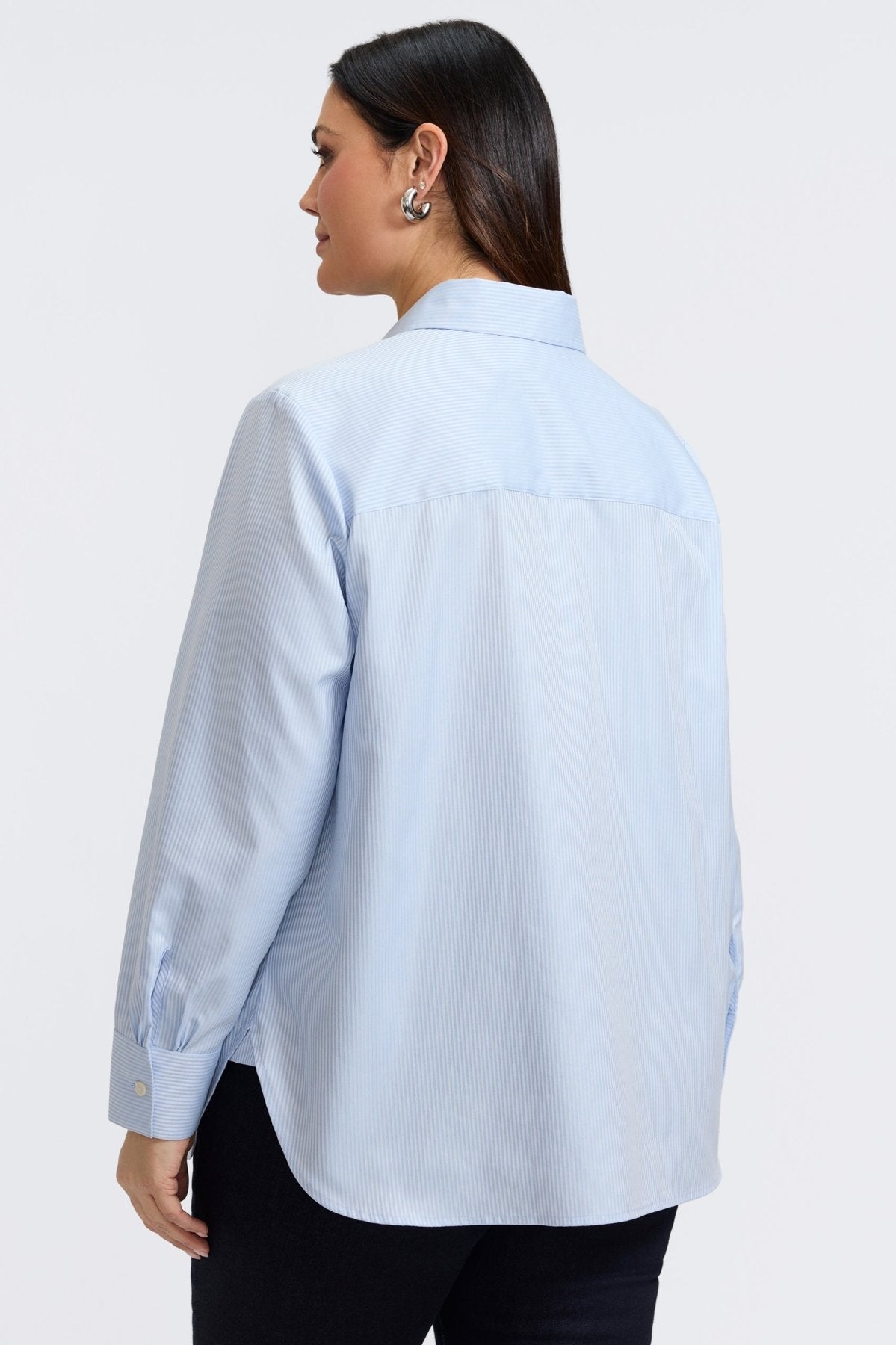 Meghan Plus Embroidered Long Sleeve Shirt