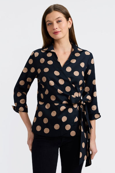Salina Polka Dot 3/4 Sleeve Shirt – Foxcroft