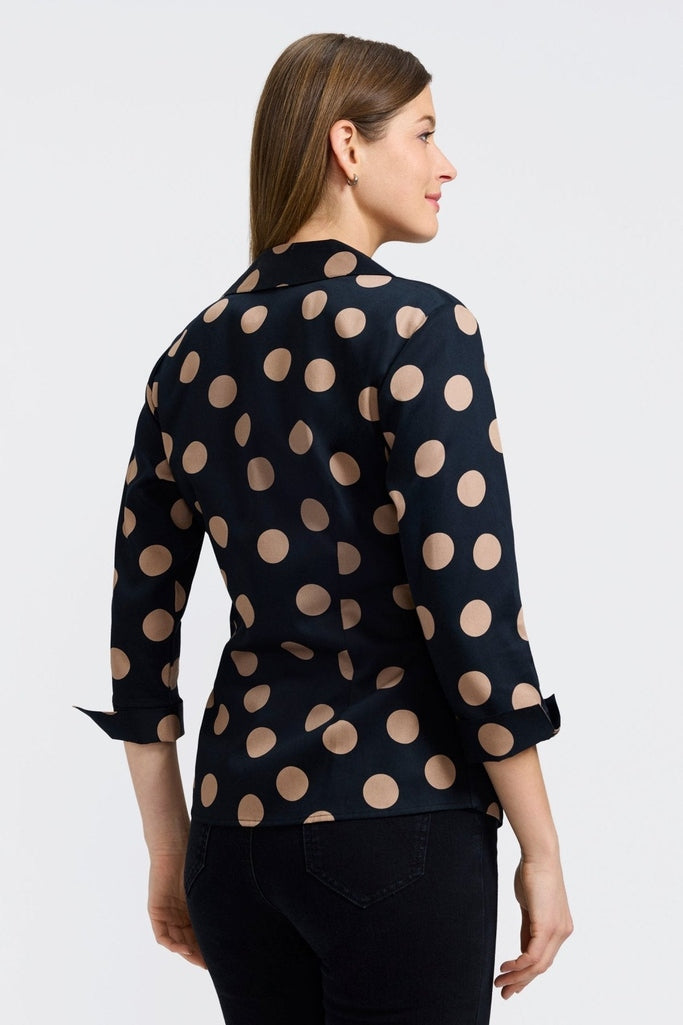 Salina Polka Dot 3/4 Sleeve Shirt