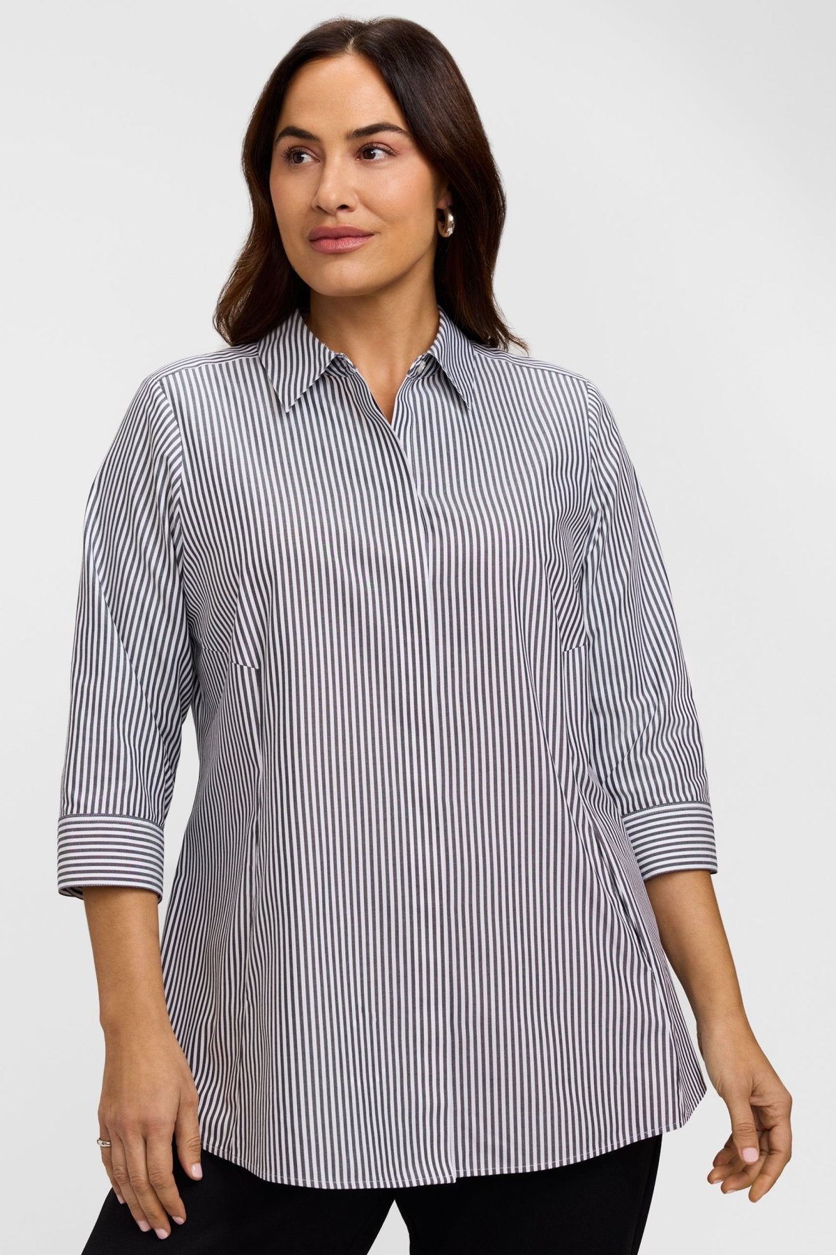 #color_black pinpoint stripe