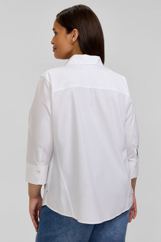 Paityn Plus No Iron Pinpoint 3/4 Sleeve Shirt