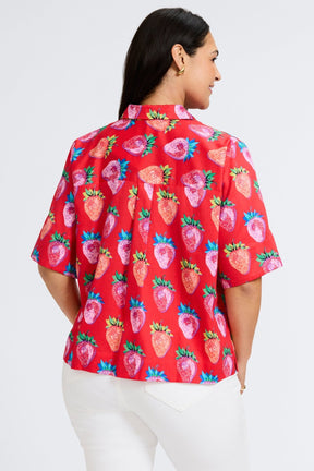Quinn Plus Strawberry Delight Elbow Sleeve Shirt