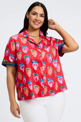 Quinn Plus Strawberry Delight Elbow Sleeve Shirt