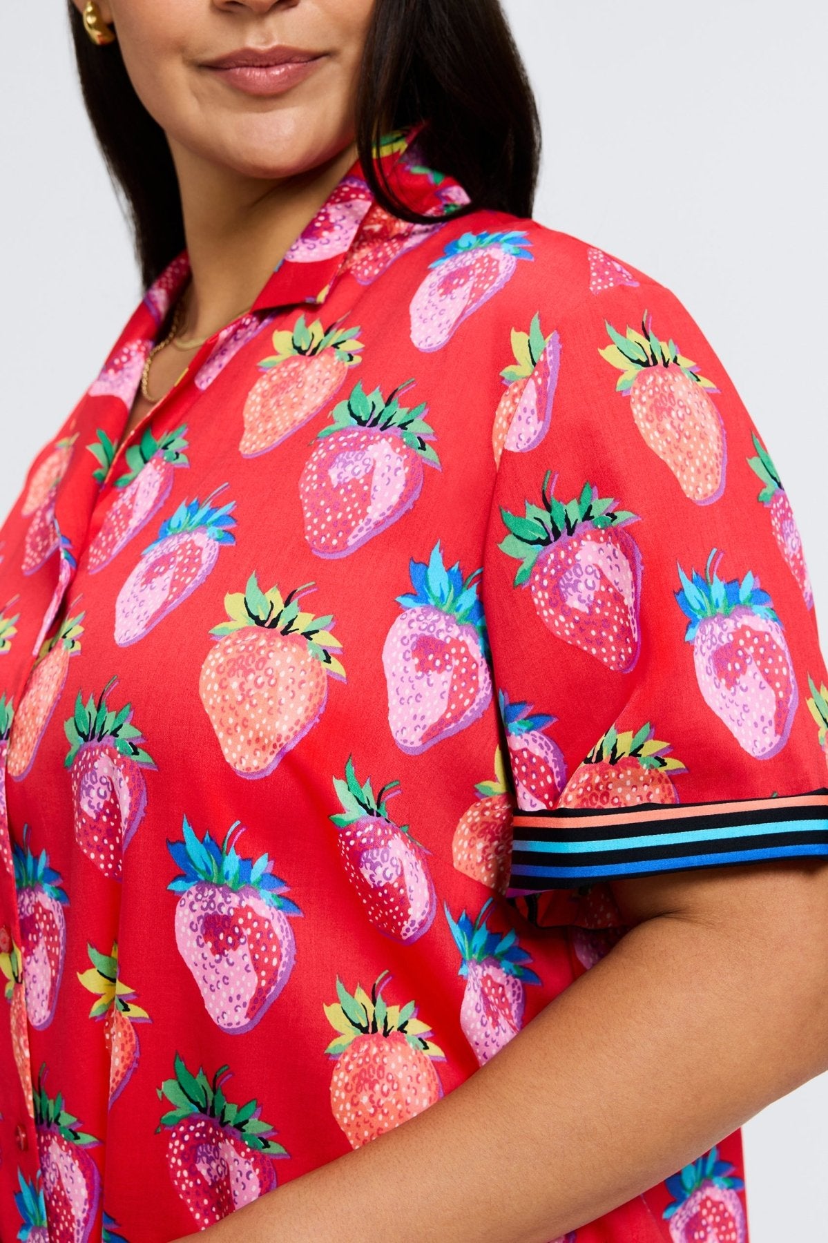Quinn Plus Strawberry Delight Elbow Sleeve Shirt