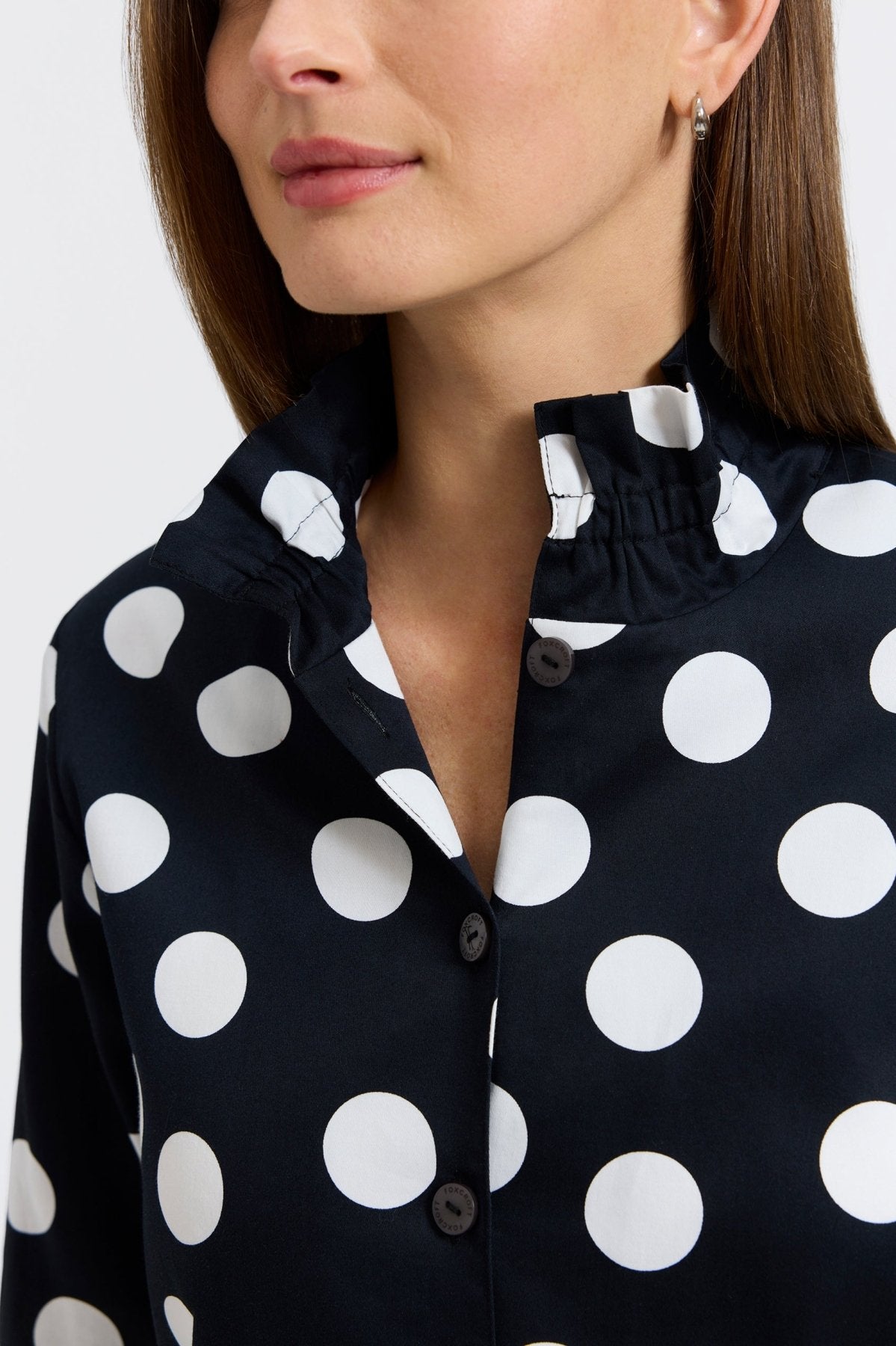 Carolina Polka Dot Long Sleeve Shirt Jacket