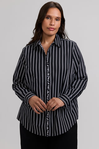 Charlie Plus Animal Border Long Sleeve Shirt