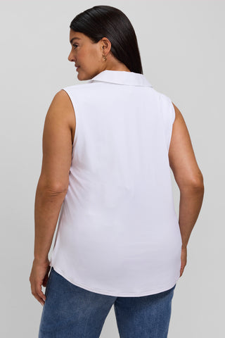 Taylor Plus Knit-Woven Sleeveless Tank