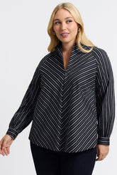 #color_black & white wide stripe