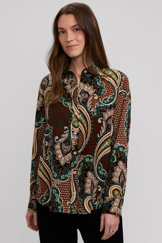 Meghan Autumn Paisley Long Sleeve Shirt