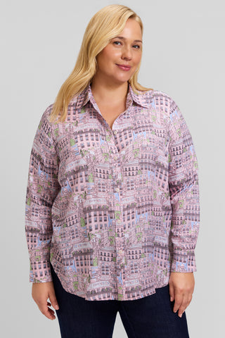 Margie Plus City of Paris Long Sleeve Shirt