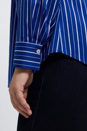 Margie Plus Classic Wide Stripe Long Sleeve Shirt