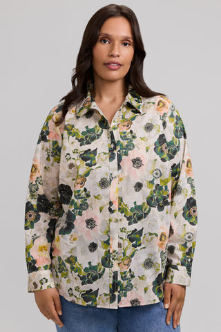 Hampton Plus Painted Bouquet Long Sleeve Shirt