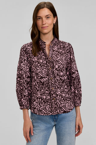 Faye Garden Paisley 3/4 Sleeve Shirt