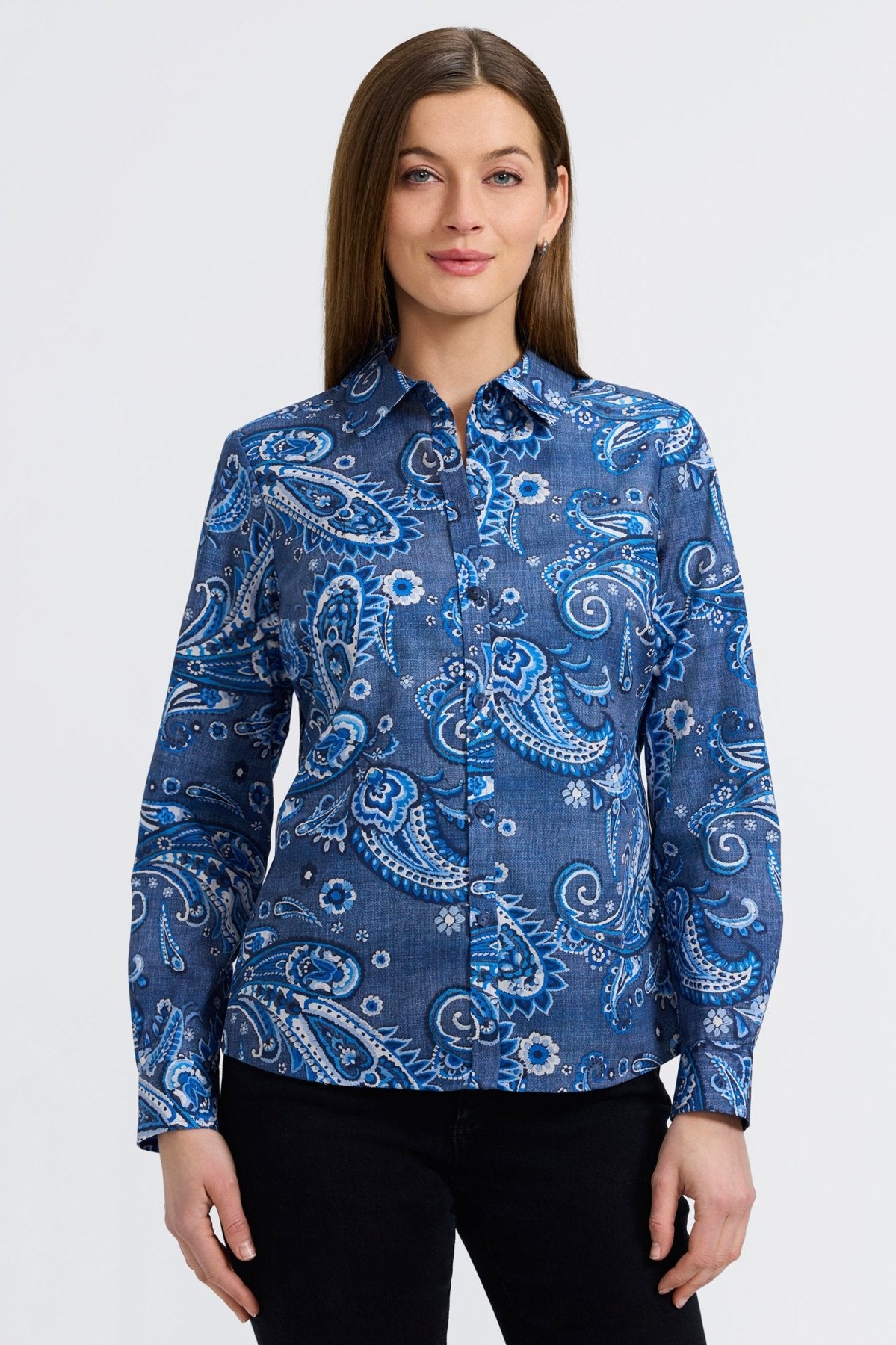 Hampton Denim Paisley Long Sleeve Shirt