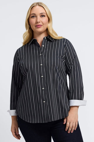 #color_black & white wide stripe