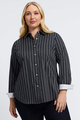 #color_black & white wide stripe