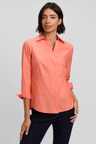Taylor No Iron Pinpoint 3/4 Sleeve Shirt