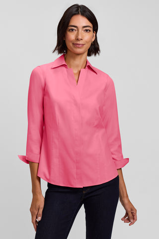 Taylor No Iron Pinpoint 3/4 Sleeve Shirt