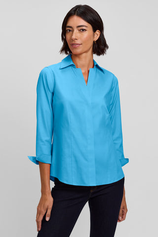 Taylor No Iron Pinpoint 3/4 Sleeve Shirt