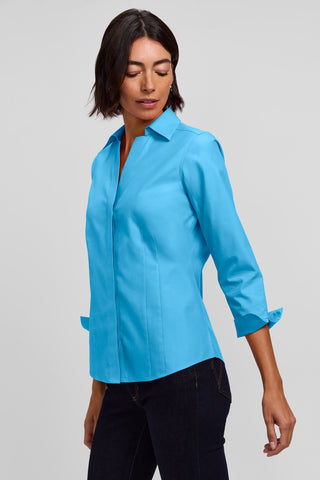 Taylor No Iron Pinpoint 3/4 Sleeve Shirt