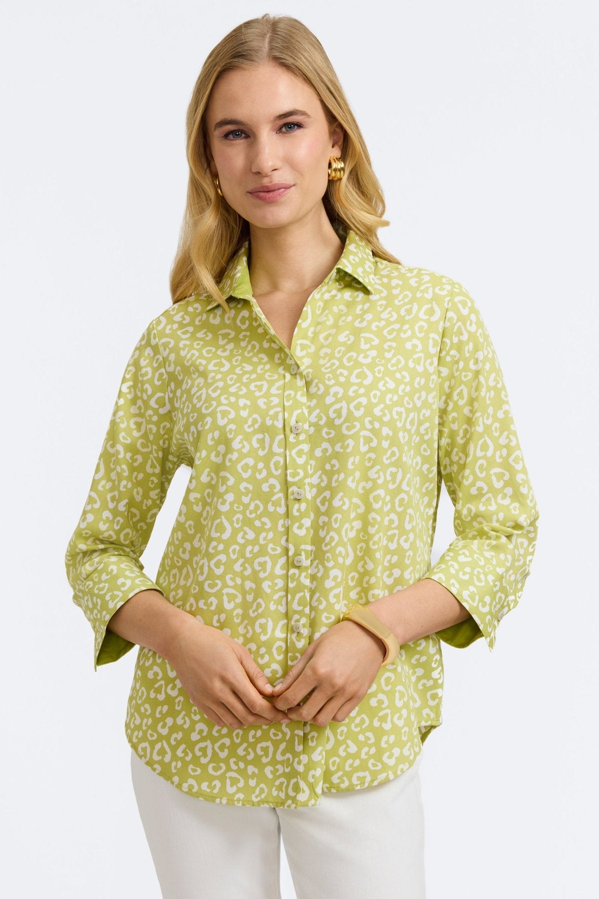 Margie Tonal Cheetah 3/4 Sleeve Shirt