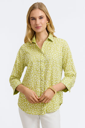 Margie Tonal Cheetah 3/4 Sleeve Shirt