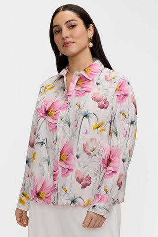 Scarlett Plus Delicate Florals Long Sleeve Shirt