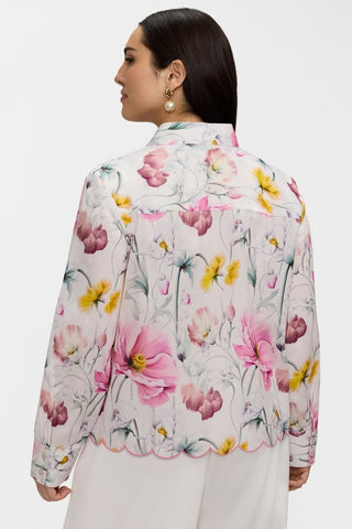 Scarlett Plus Delicate Florals Long Sleeve Shirt