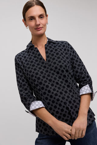 Taylor Square Links 3/4 Sleeve Shirt