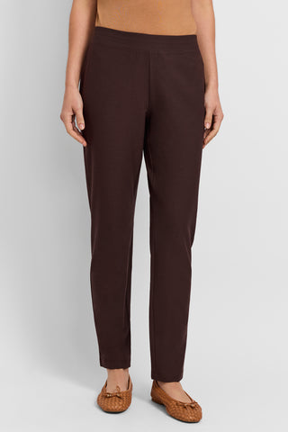Washable Stretch Crepe Slim Ankle Pant