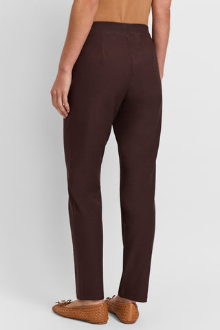 Washable Stretch Crepe Slim Ankle Pant