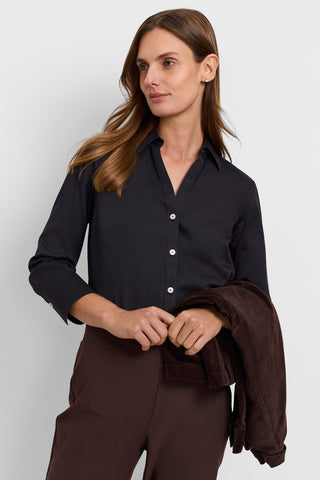 Washable Stretch Crepe Slim Ankle Pant