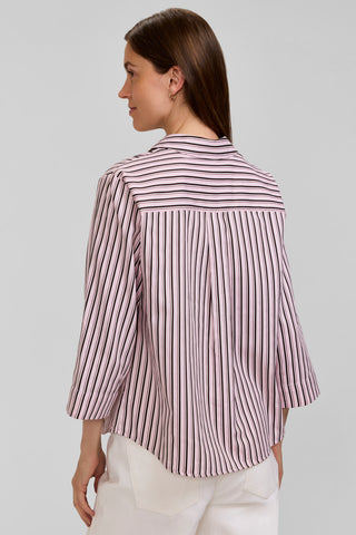 Cleo Stripe 3/4 Sleeve Popover Shirt