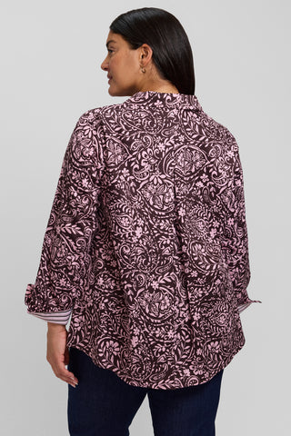 Agnes Plus Garden Paisley Long Sleeve Shirt