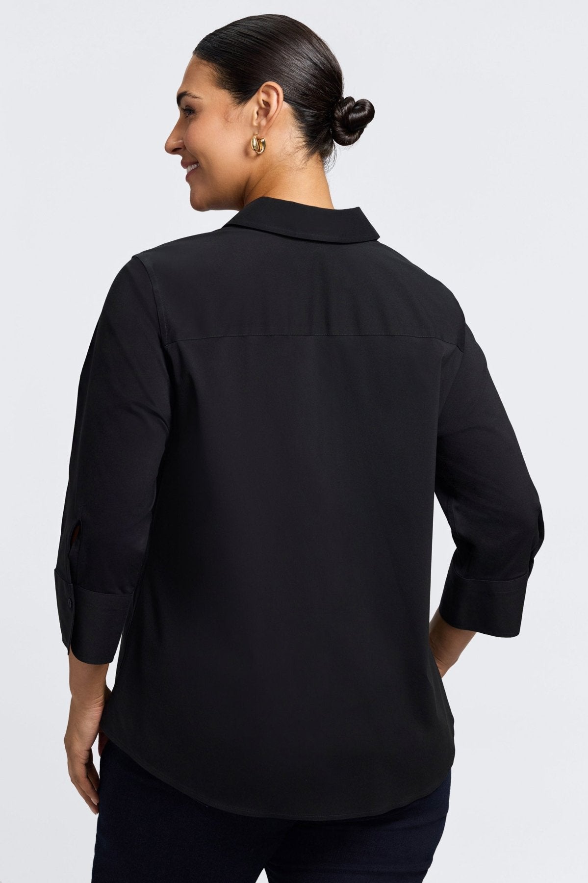 Mary Plus No Iron Stretch 3/4 Sleeve Shirt