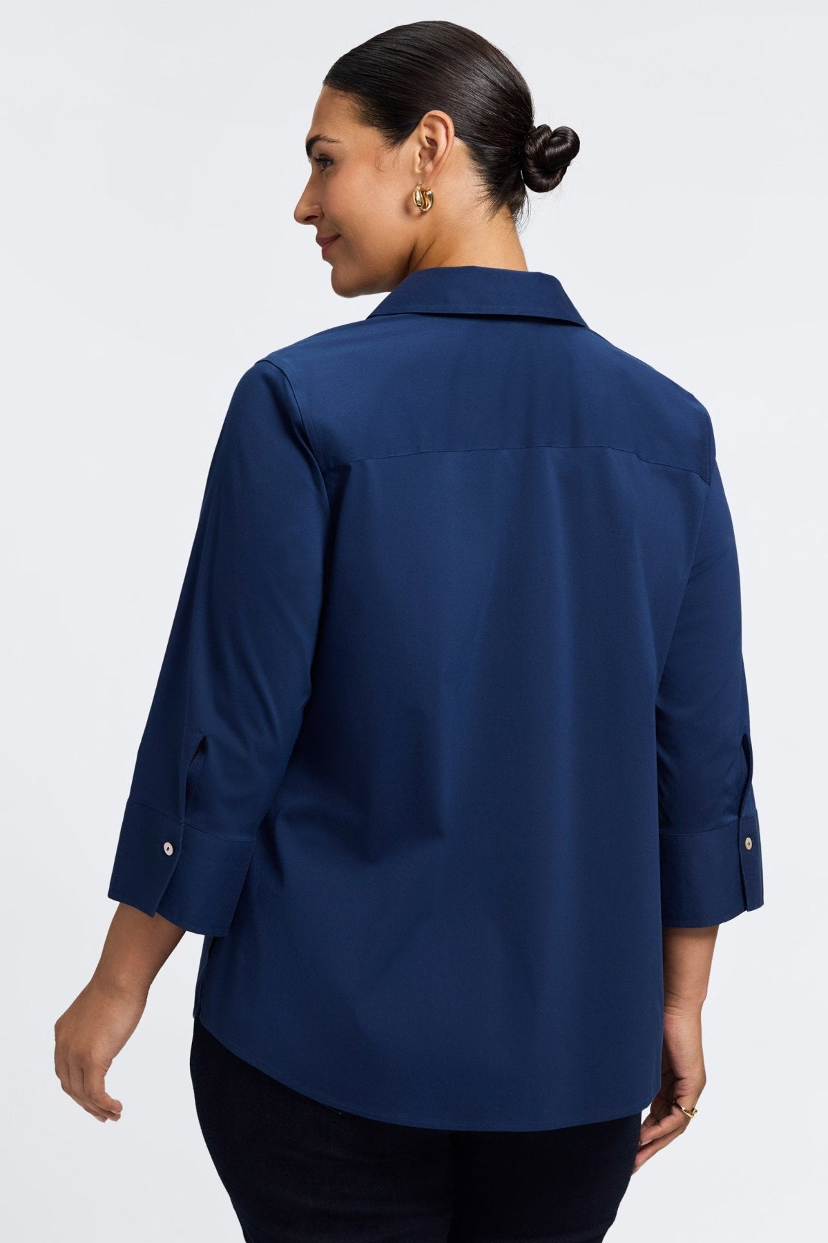 Mary Plus No Iron Stretch 3/4 Sleeve Shirt