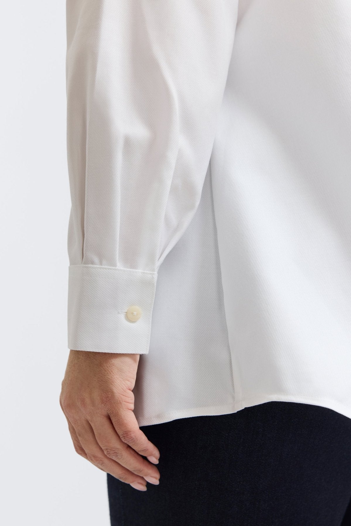 Cici Plus Cavalry Twill Long Sleeve Tunic
