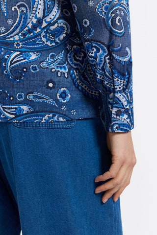 Sadie Denim Paisley Long Sleeve Shirt