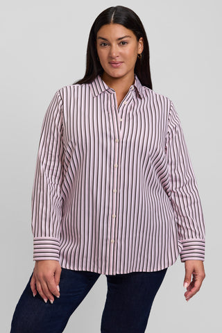 Meghan Plus Stripe Long Sleeve Shirt