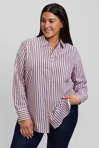 Meghan Plus Stripe Long Sleeve Shirt
