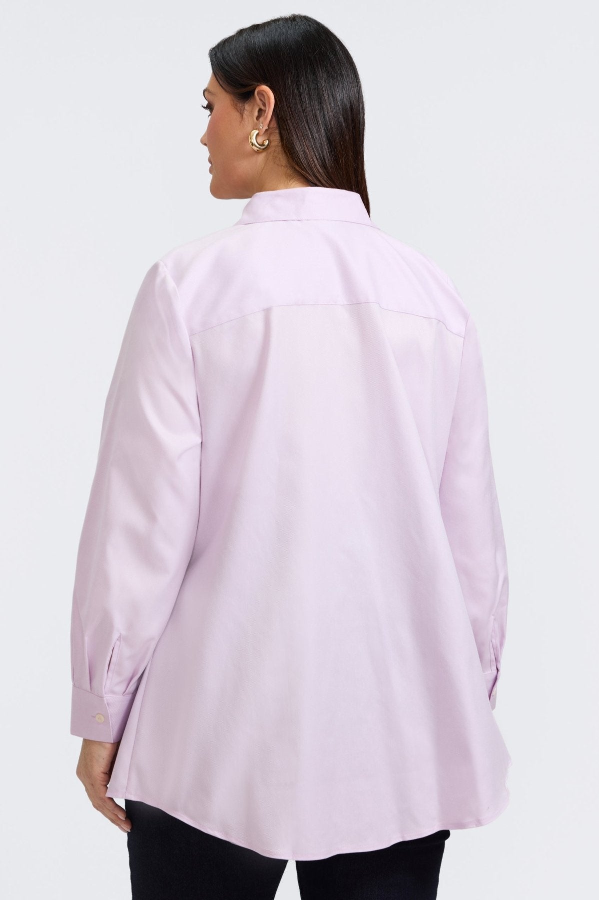Cici Plus Cavalry Twill Long Sleeve Tunic
