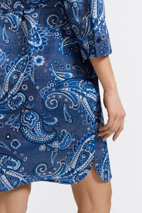Rocca Denim Paisley 3/4 Sleeve Dress