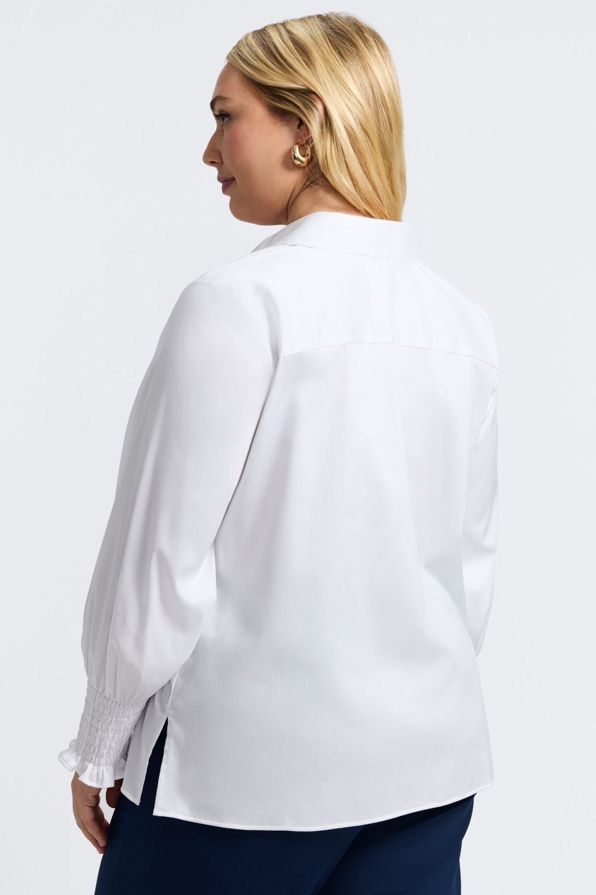 Avril Plus Stretch Matte Sateen Long Sleeve Shirt